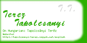 terez tapolcsanyi business card